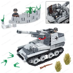 Blitzkrieg Military Self-Propelled Wasp Cannon Building Block Moc Ww2 Figures Weapons War Scenes Models Children Gifts Boys Toys