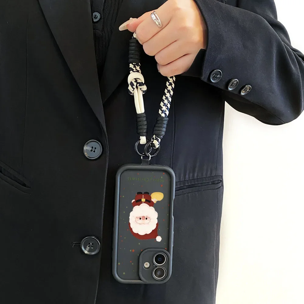 YPM5 سانتا كلوز المعصم سلسلة جراب هاتف ل Redmi ملاحظة 14 13 12 11 10 9 8 7 برو زائد 14s 13C 12C 14C 9C Crossbody الحبل غطاء
