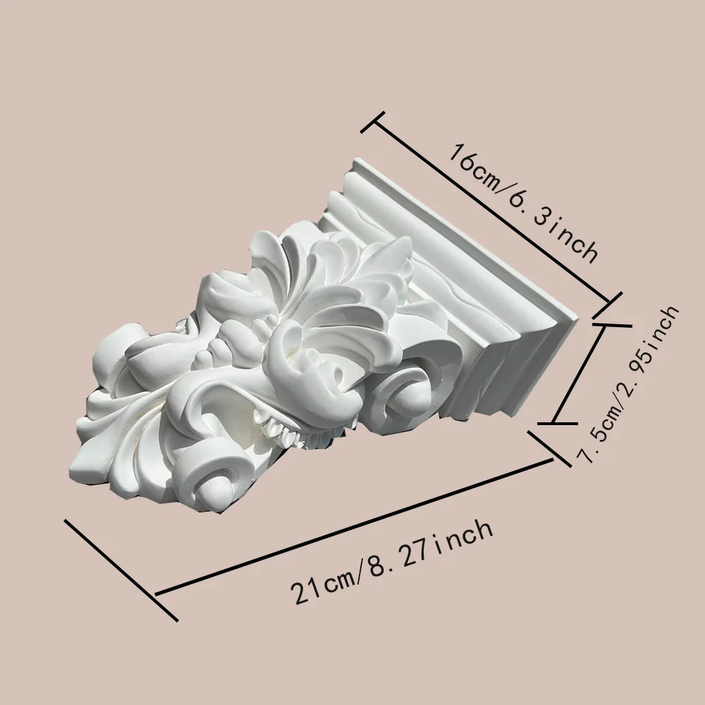 PU Imitation Gypsum Material Beam Bracket Home Decor Foam lightweight Material Beam Head Column Architectural Decoration