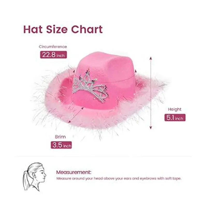 Fur Fashion Faux Pink Cow Girl Sparkly Plain Felt Wholesale Sparkle Hat American Womens Cowboy Hats With Feather