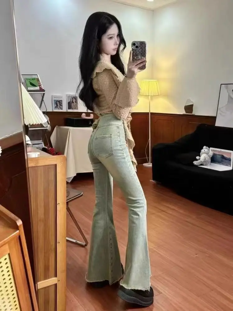 

Женские широкие джинсы с вышивкой и цветочным узором, принт, художественное украшение, милые, стильные, уникальные, модные, эстетические, с кисточками в стиле панк