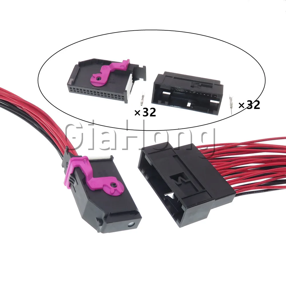1 Set 32 Ways 1719057-3 2050723-3 Auto Central Control Instrument Electrical Cable Harness Plug AC Assembly Car Connector