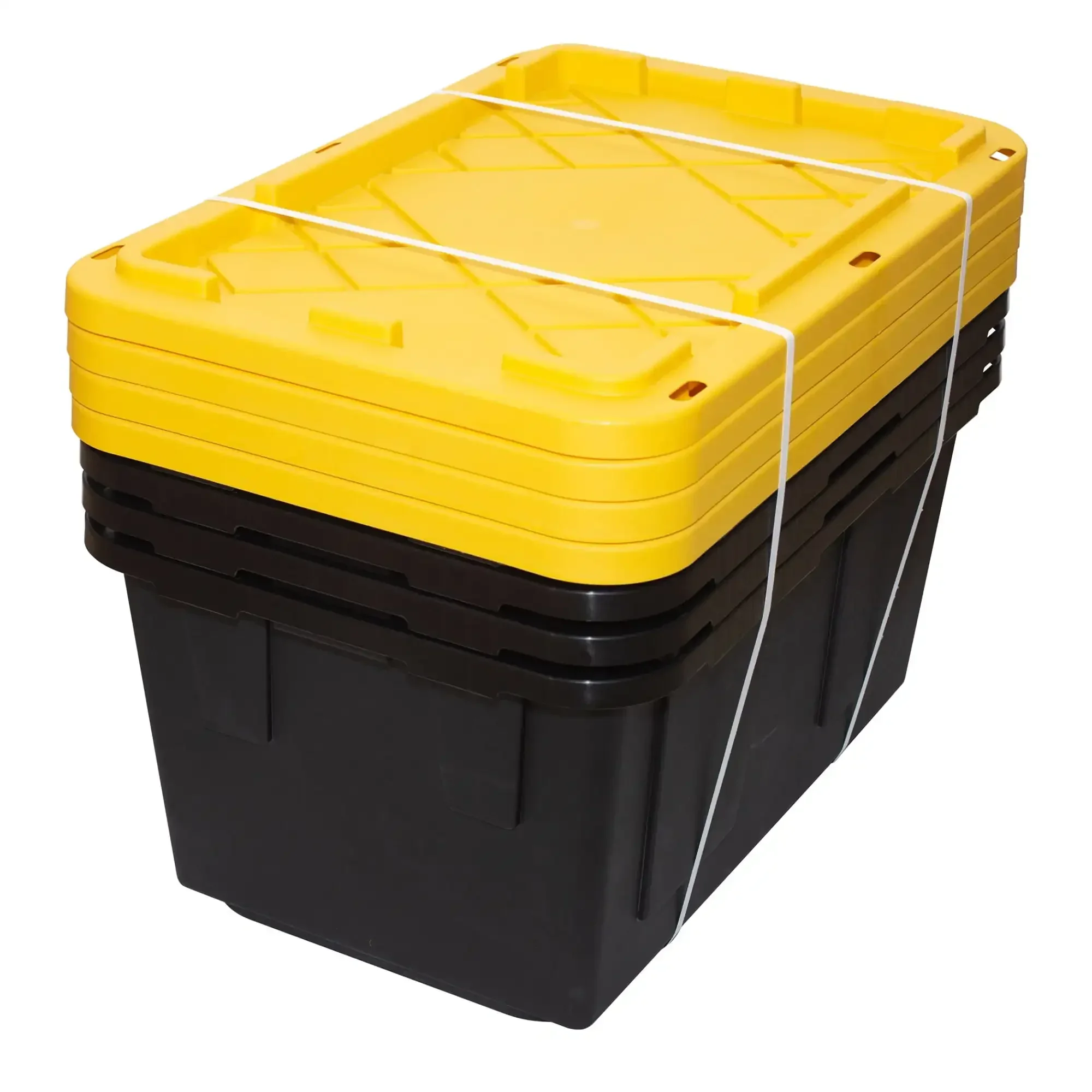 

4 Pack Heavy-Duty Plastic Storage Boxes with Lids, 27 Gallon (4)
