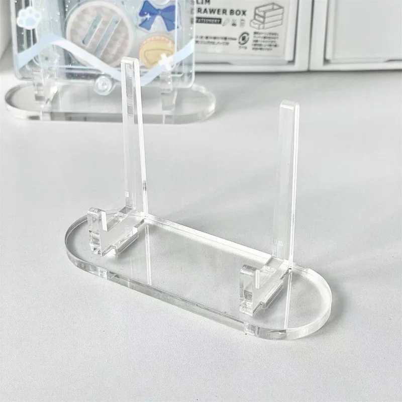 1 Acrylic Transparent Stand - Multi-purpose Display Stand, Business Card Holder & Badge Display Stand