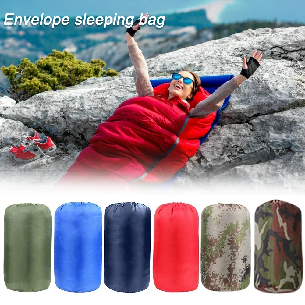 

Sleeping Bag Ultralight Envelope Cotton Sleeping Bag Breathable Travel Outdoor Camp Sleeping Gears with Compression Sack