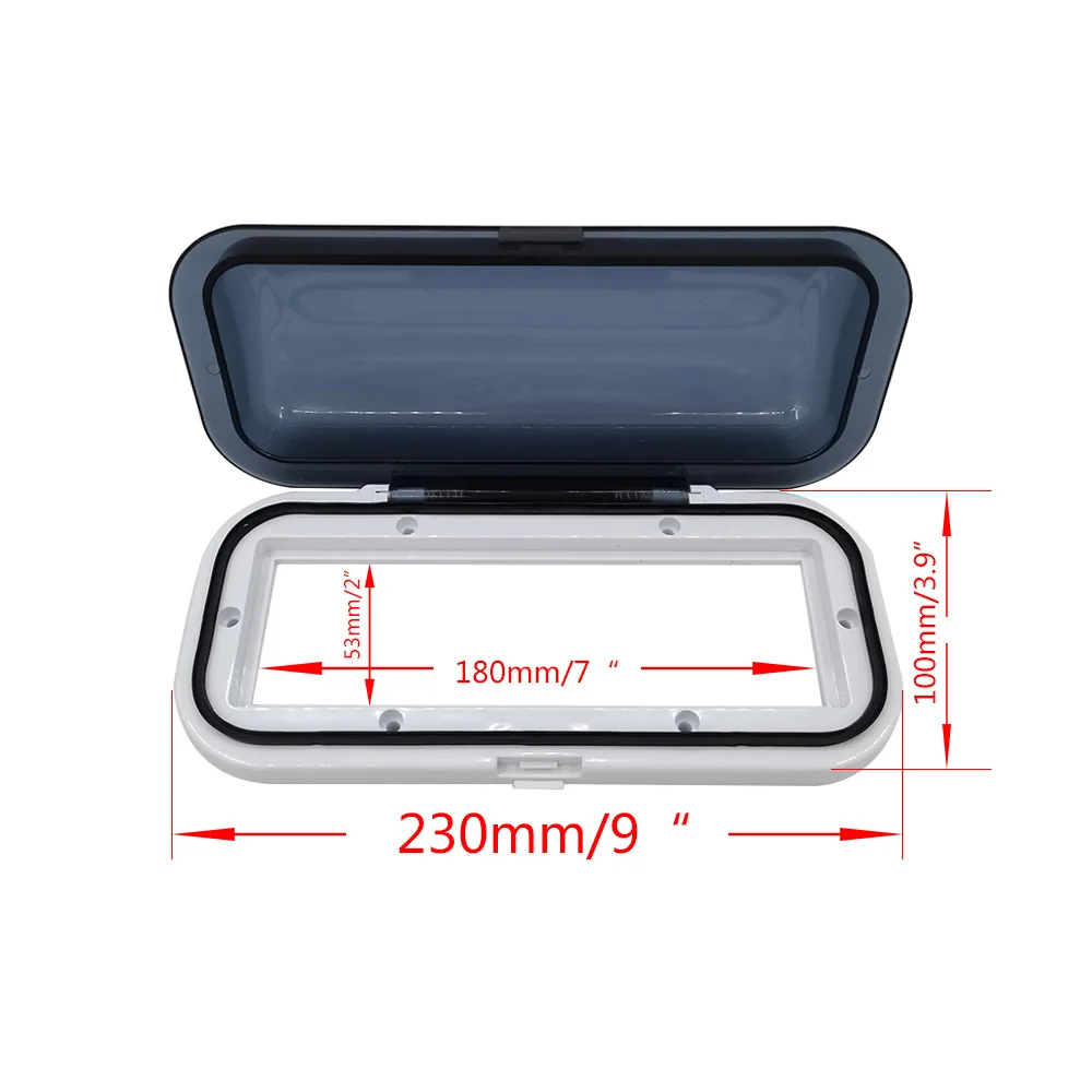 Marine Radio Protective Cover 9x4 Inches Oval Waterproof for Boats For splash Resistant UV Stable Plastic Smoke View Window