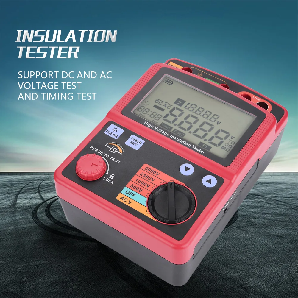 Insulation Tester GM3125 Digital Insulation Resistance Multimeter Tester 5KV 0.0MΩ-1000GΩ Tester Digital Insulation Tester