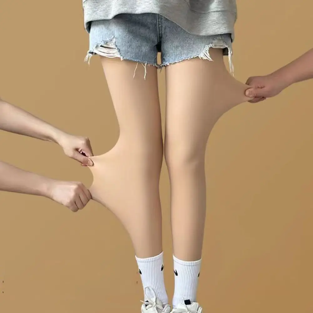 Durable Solid Color High Waist Pantyhose Abdominal Nylon Thermal Pantyhose Stockings Nude Color Bare Leg Artifact Autumn