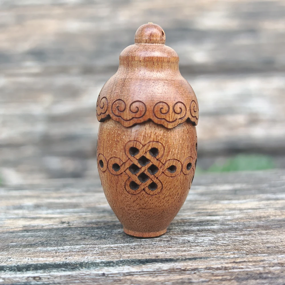 1.4 Inch Wooden Flower Vase Scented Sachet Ornament, Openable, Simple Style, Suitable for Christmas Decorations, Living Room, Office, Indoor Decorations, Housewarming Gifts, Desktop Decorations