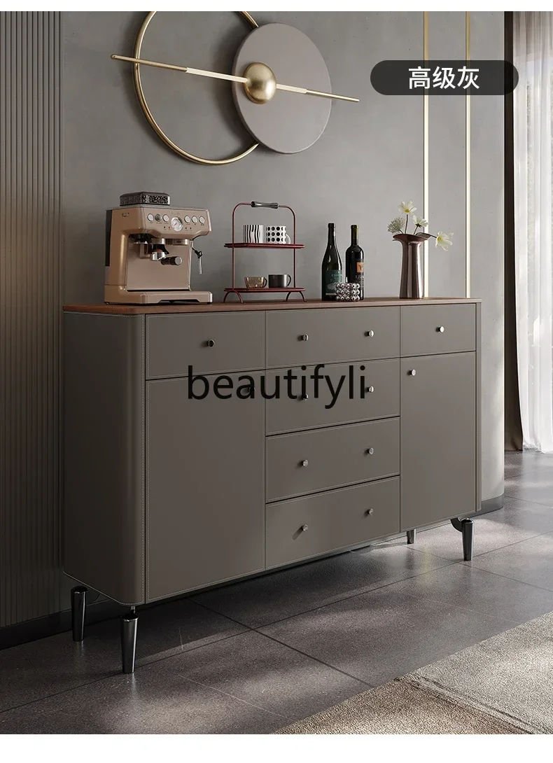

S1S Modern solid wood porch cabinet, living room multi-functional locker, bedroom bedside storage cabinet