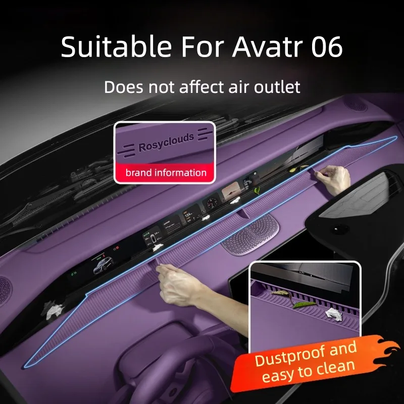 For Avatr 06 Instrument Panel Air Outlet Protective Pad Anti Dirty And Anti Blocking Silicone Pad Interior Modify Accessories