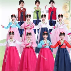 Disfraz de Hanbok para niños y niñas, traje de baile coreano, disfraz de actuación étnica, disfraz nacional Hanbok para hombres y mujeres, vestido para niños