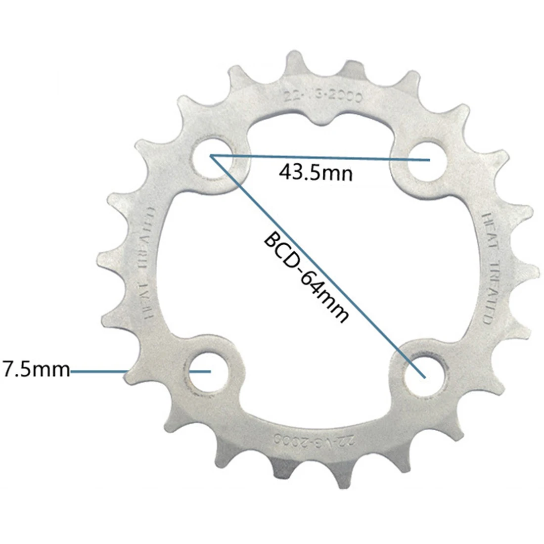 Replace Your Worn out Chain Ring with Bike Crankset Bicycle Chainring 789 Speed 22T BCD 64mm Repair Chain Ring