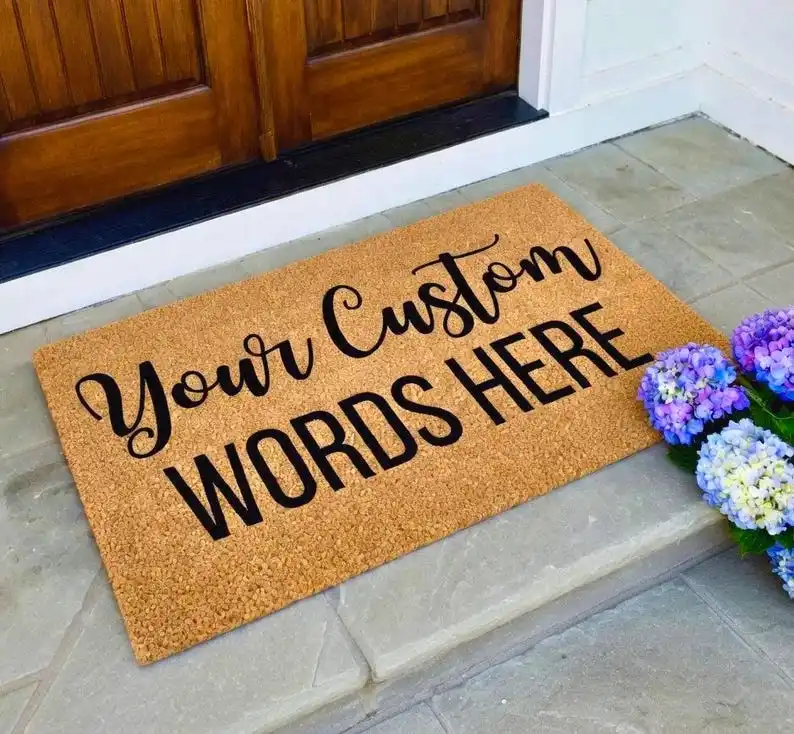 

Personalized Doormat Custom Door Mat Housewarming Gift Add Your Yext Words Design Coir Doormat Anti-slip Absorbent Rugs Carpet