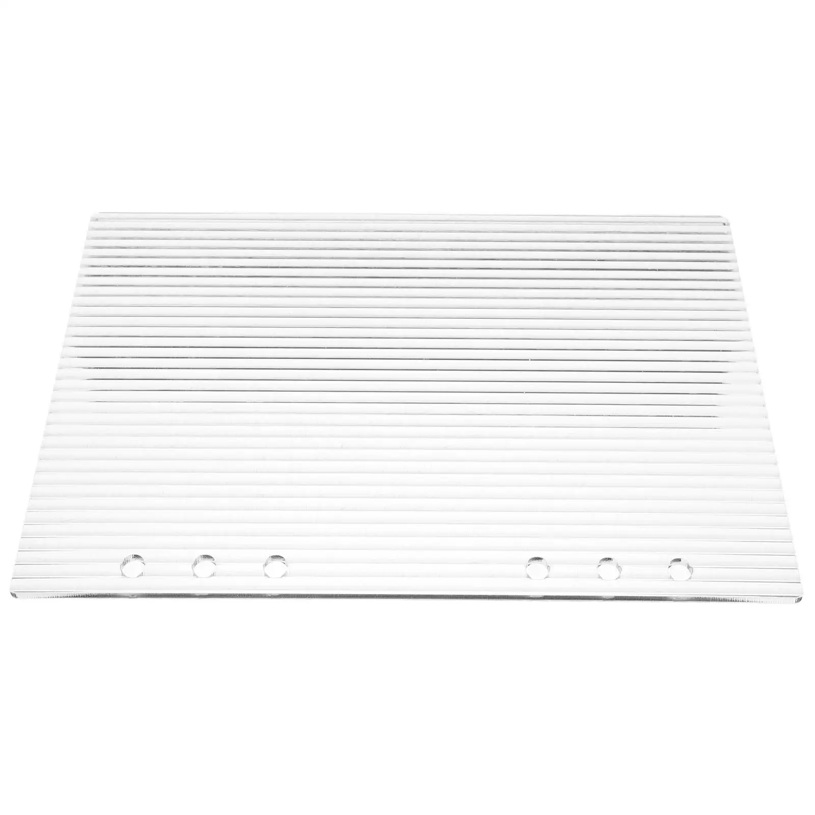 Clear Acrylic Binder Notebook Cover 6 Ring Binder A5 Clear Stripe Cover Diary Small Journal Planner Notepad Cover Memo Pad Shell