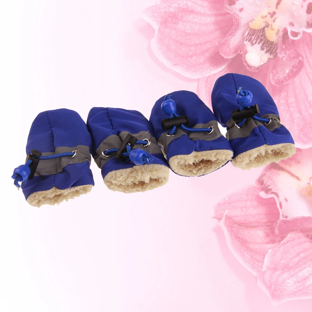 

4pcs Dog Booties Anti-slip Soft Sole Pet Shoes for Small Dogs Puppy Rain Snow Outdoor Walking Protect Paws Clean Dry