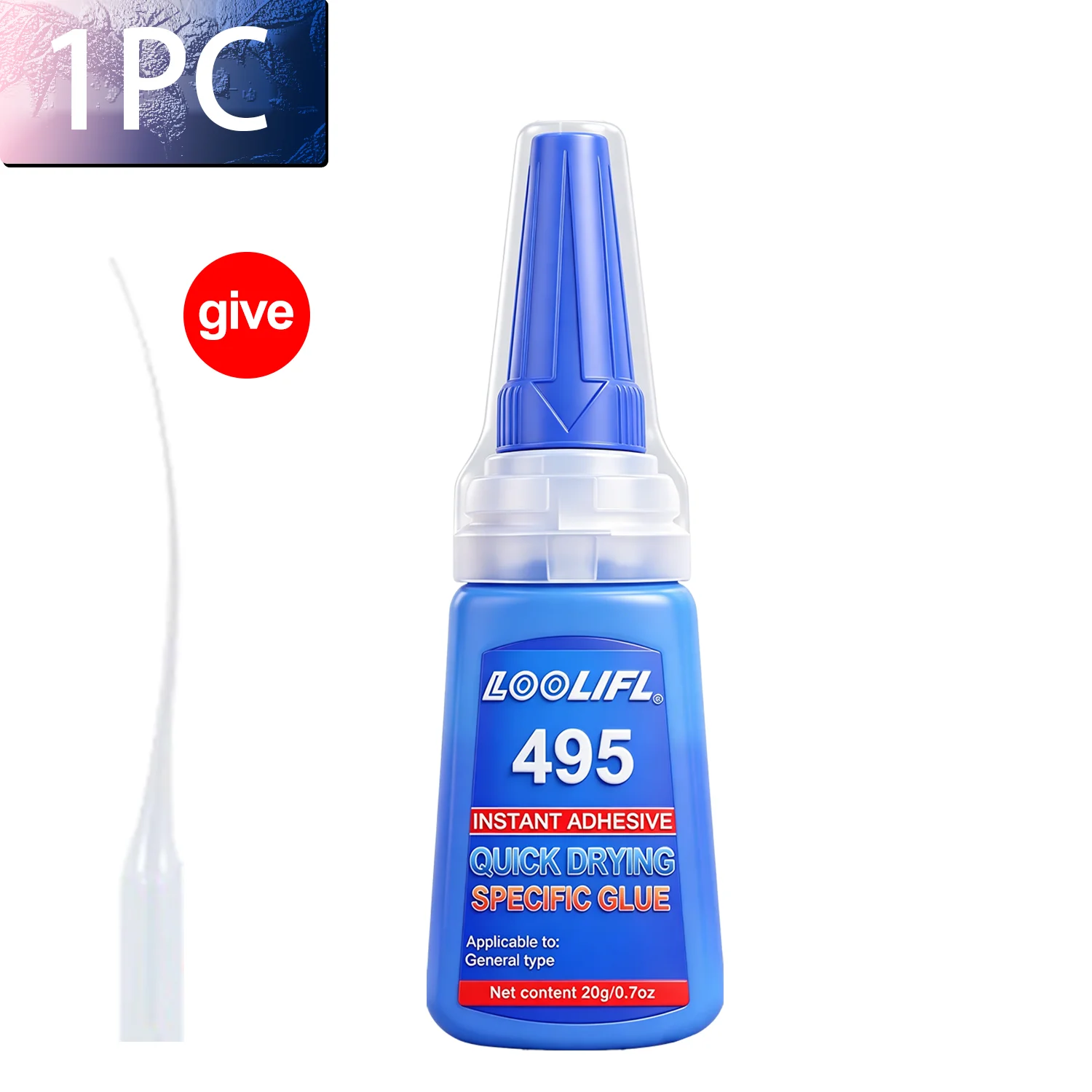 LOOLIFL Superstarker Nagelkleber für künstliche Nägel, weiche Nagelspitzen, schnell trocknend, geeignet für Anfänger in der Nagelkunst, langanhaltender Kleber