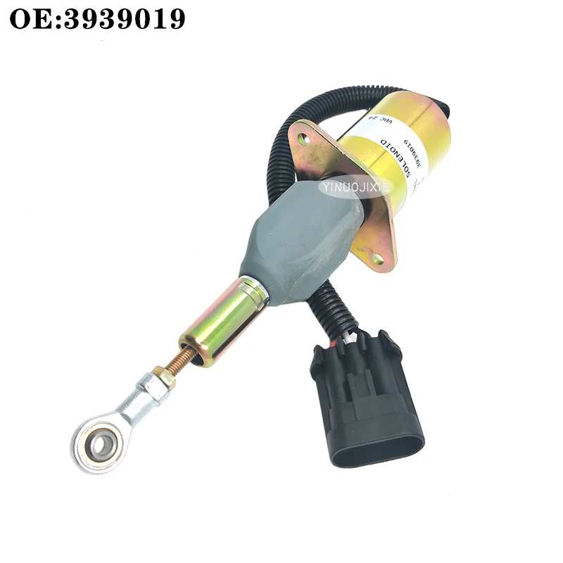 Excavator parts for Hyundai R305 R365 R335-7 for Cummins engine QSC8.3  new  flameout solenoid valve 24V/12V OE: 3939019