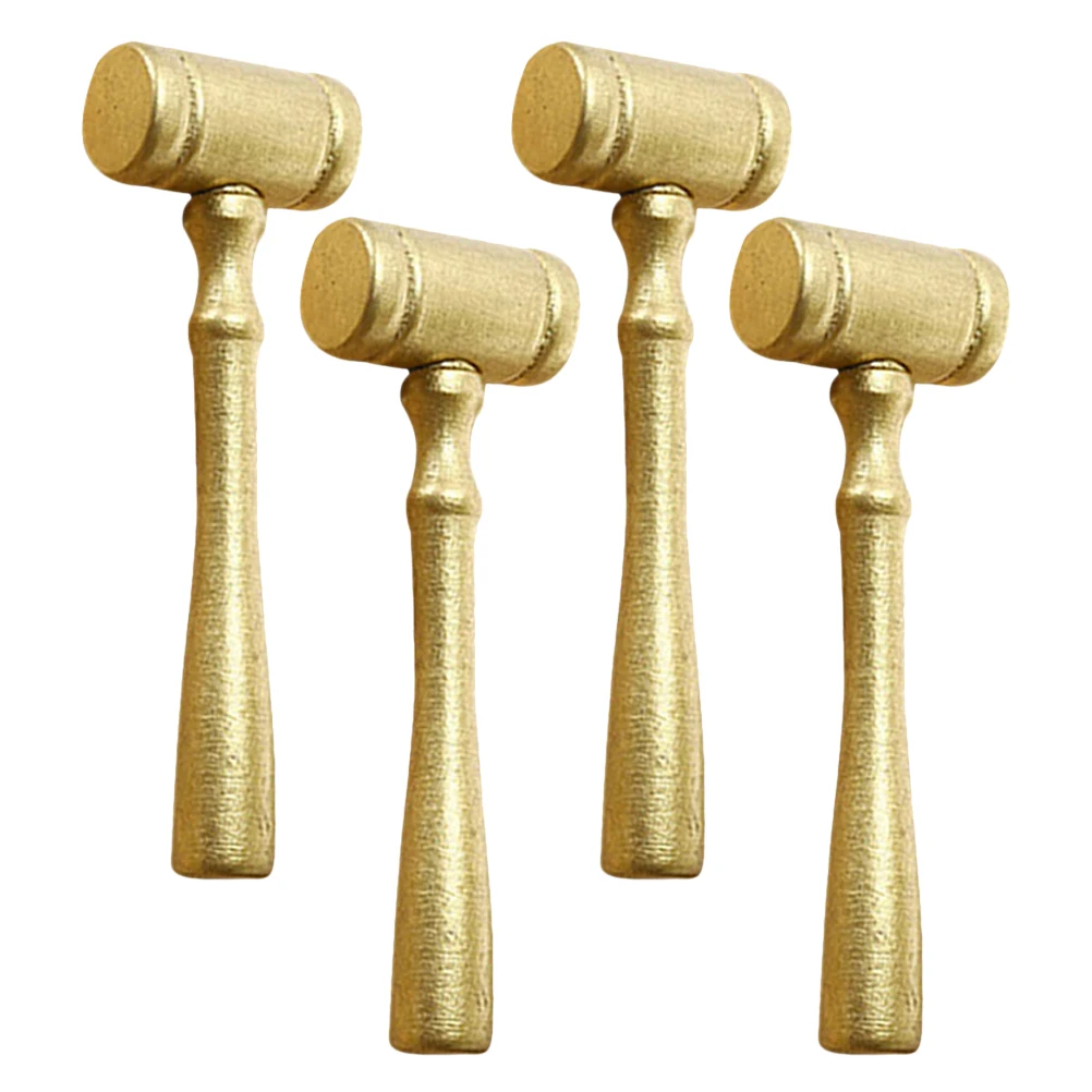 

4 Pcs Judge Hammer Toy Childs Children Wood Costume Gavel Kids Children's Decorate Toys