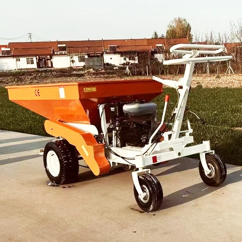 Fully automatic self-propelled small fertilization seeder upgraded to increase the capacity of lawn seeder