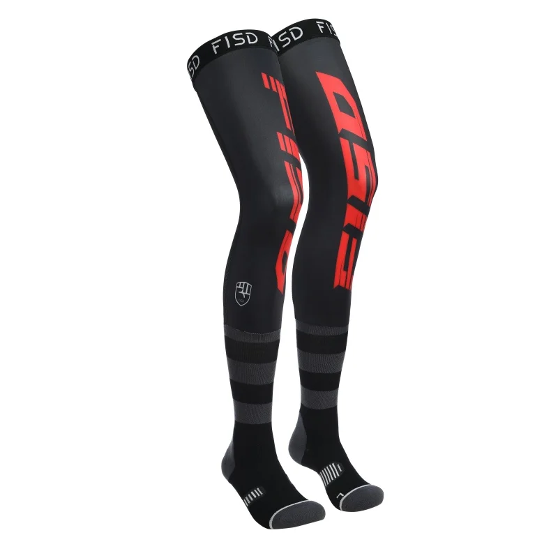 FISD Compression Knee Guard for Motorcycles, Enduro Socks, Racing Socks, MX, MTB, ATV Protection, Anti-Slip Sports Knee Guard, E view 3