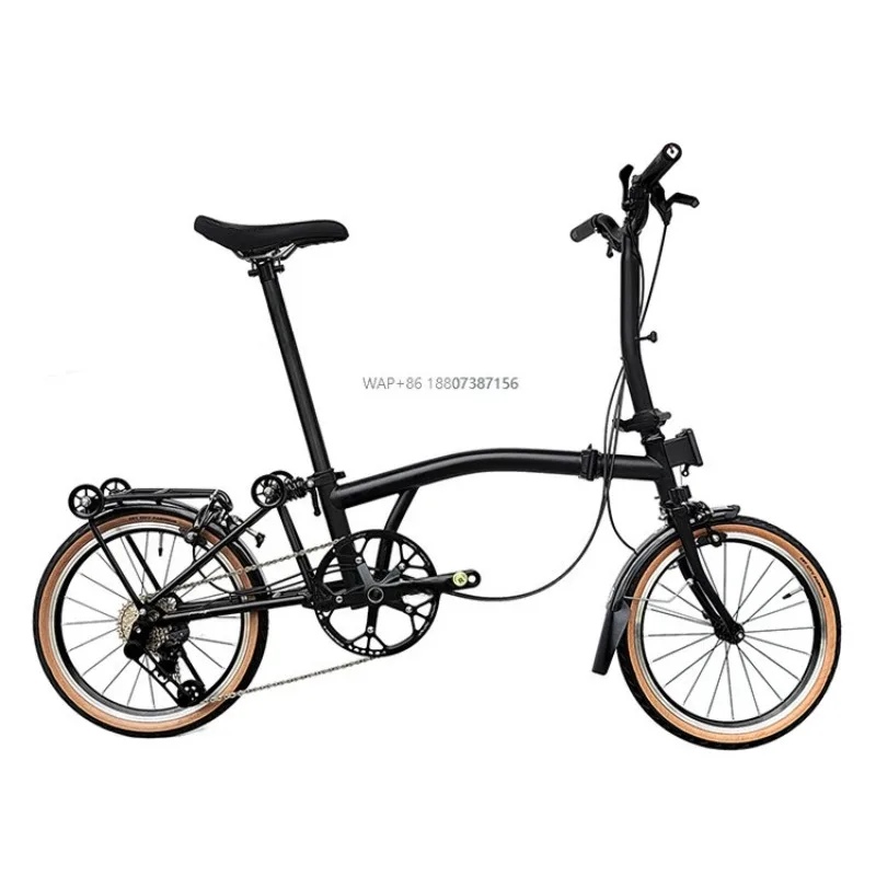 

Small Cloth 9-speed Carbon Steel Portable Retro Ultra Light Female Foldable Bicycle Carbon Fibre Frame Softail Frame 120kg Load