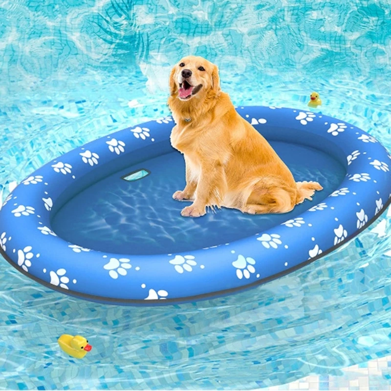 Flotador para perros para piscina, flotador inflable para natación perros para cachorros, balsa flotante para