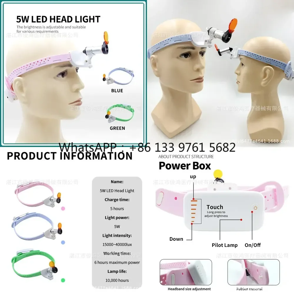 5wled-portable-wireless-headlamp-for-ear-nose-oral-cavity-facial-features-outpatient-examination-lighting
