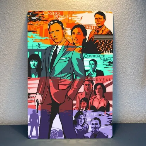 Bond Casino Royale Movie Metal Poster Tin Sign -  Plate