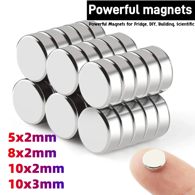 50pcs Refrigerator Magnets DIY Craft Round Strong Doublesided Science Project Kit Home School Office Use Data Cable Tool Storage