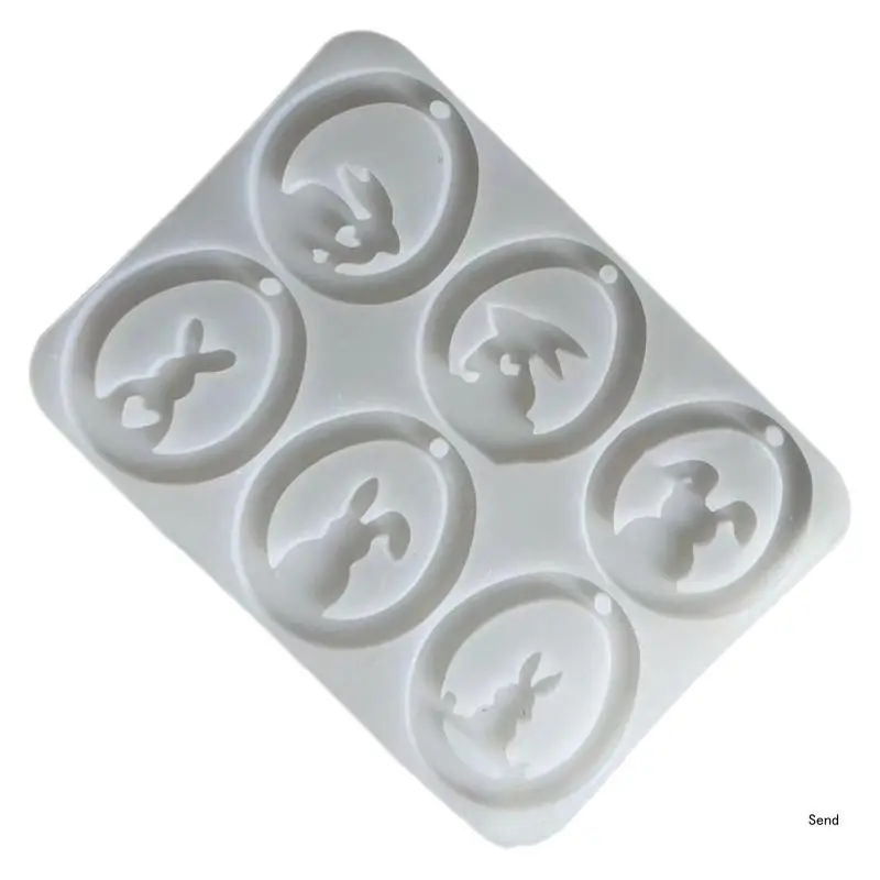 Flexible Crystal Droplet Silicone Mold Practical Easter Rabbit Pendants Moulds