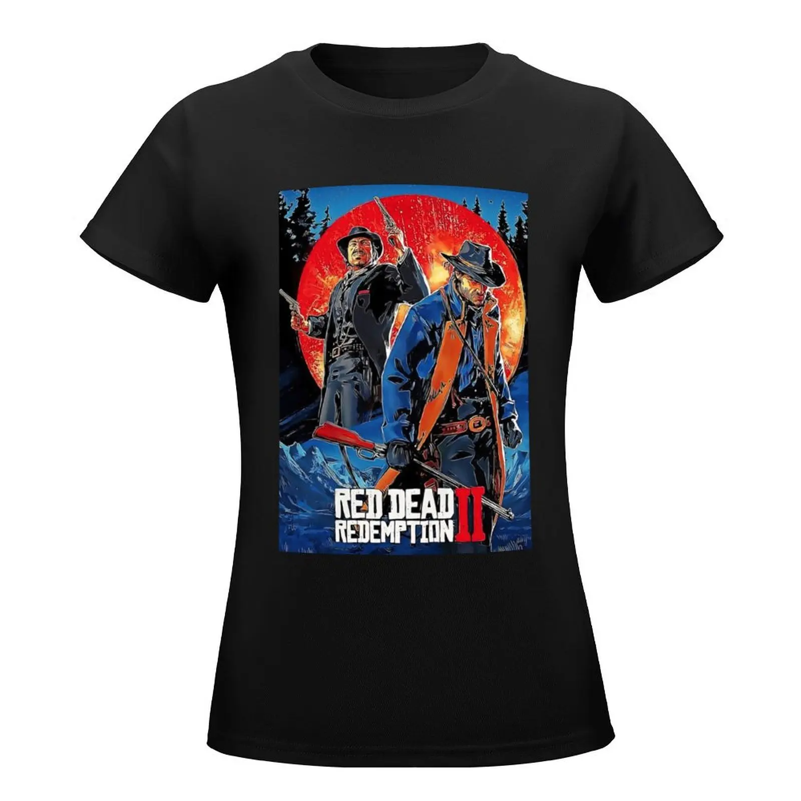 Red dead redemption2 art Camiseta con estampado de animales, tops de verano, camiseta para mujer