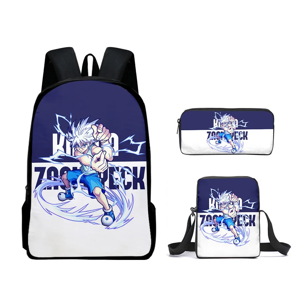 

Hip Hop Youthful HXH HIsoka 3D Print 3pcs/Set Student Travel bags Laptop Daypack Backpack Shoulder Bag Pencil Case