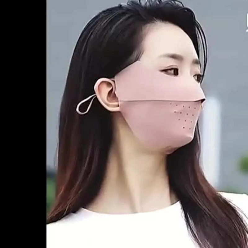 

Summer Seamless UV Protection Mask 3D Breathable Face Cover Anti-UV Sunshade Ice Silk Eye Corner Protector High Elasticity Face