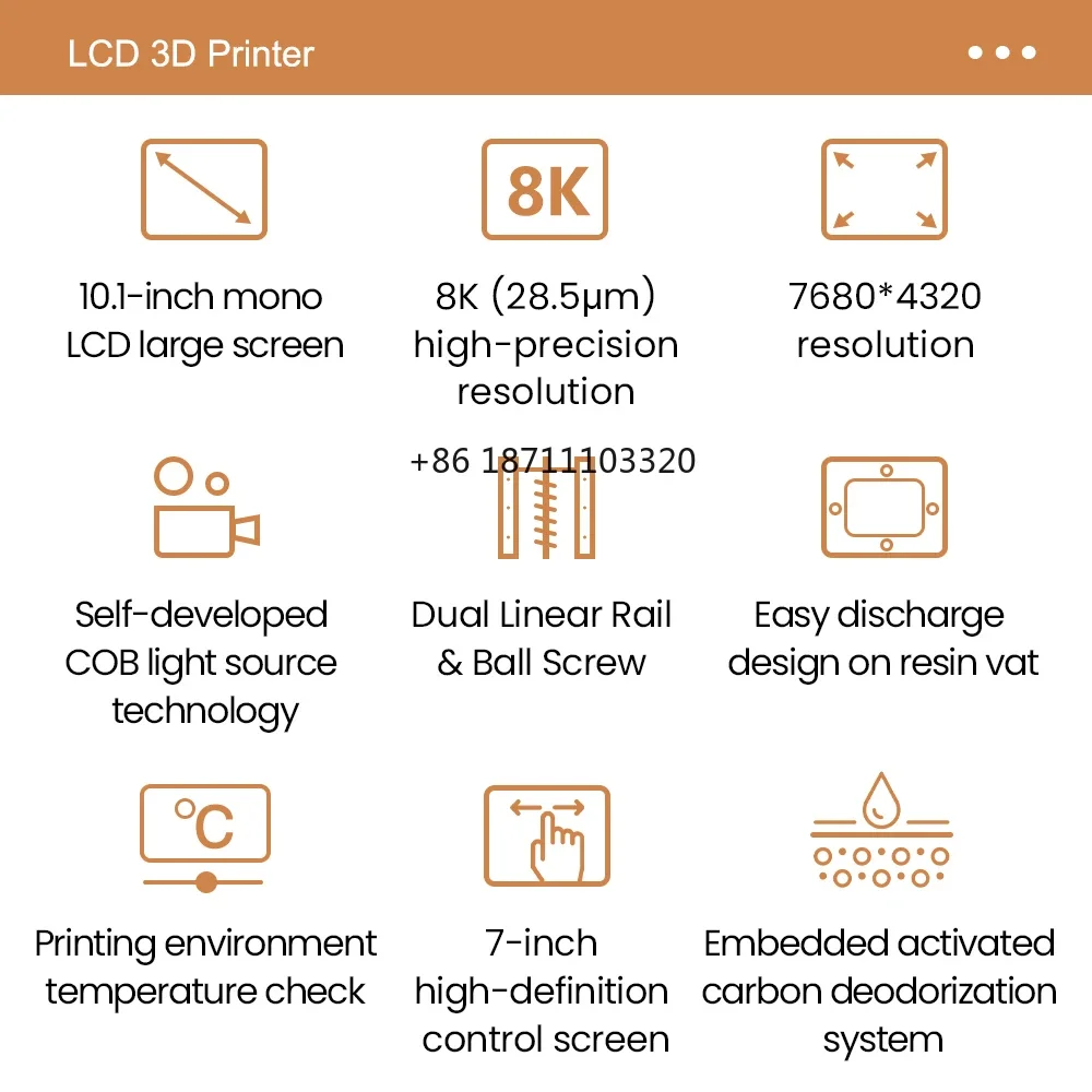 ACME SUNLITE1 high precision professional industrial 8K fast dentalS resin 3d printer impresora 3d uv LCD 3d printer wholesale