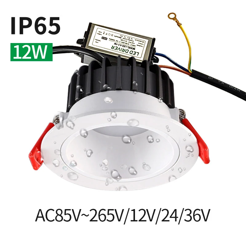 

Indoor waterproof LED downlight, bathroom recessed ceiling light 7W, 9W, 12W, 15W, AC220V, 110V