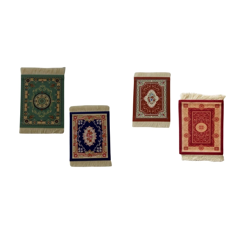 Mini Persian Woven Coasters Carpet Pattern Coaster Dining Table Decoration Technology.