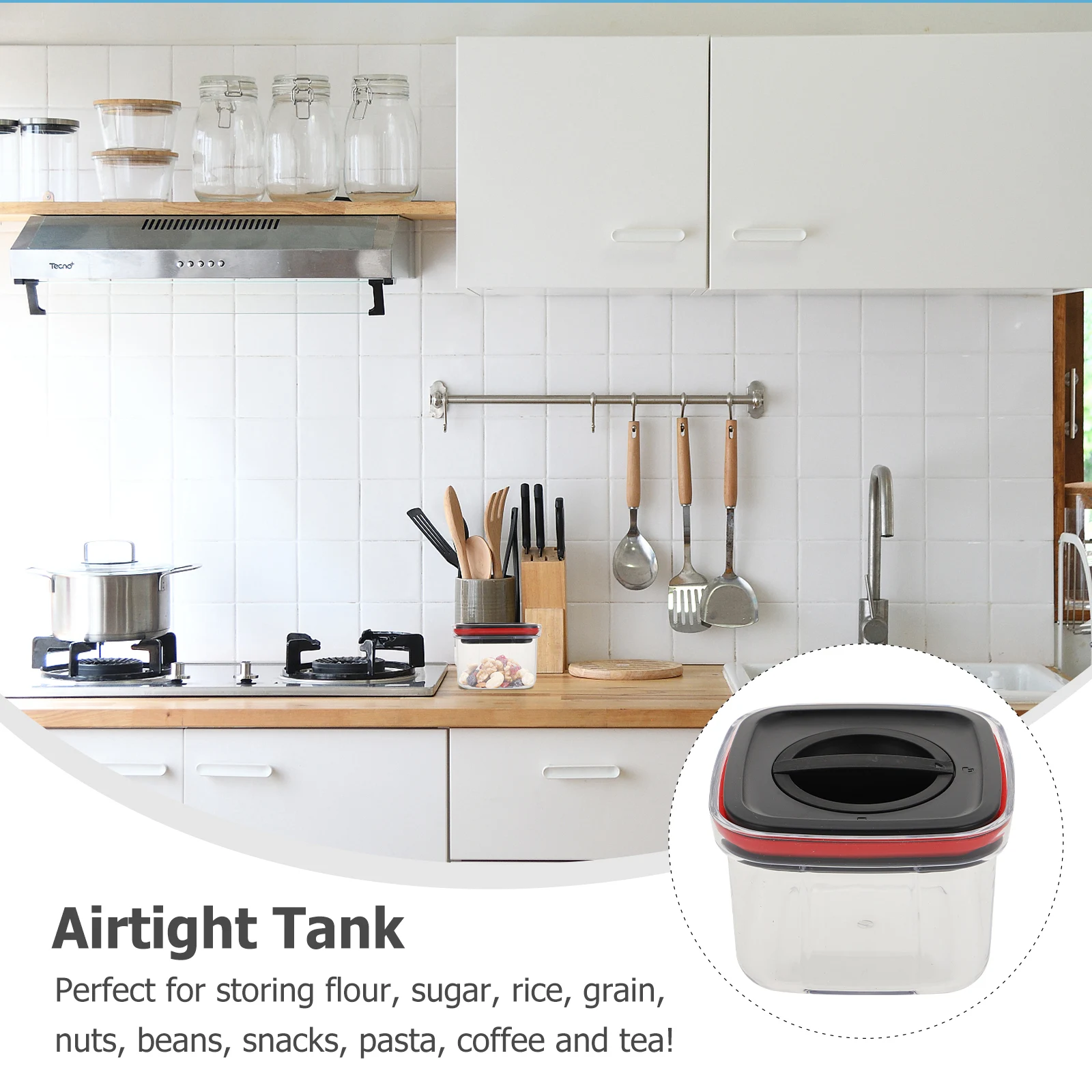 

Sealed Jar Containers Plastic Box Airtight Cereal Holder Kitchen Storage Tank Dry Fruit Kitchen Storage Tank Grain