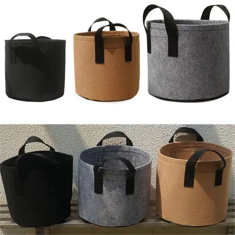 2/3/5/7/10 갤런 정원 식물 성장 가방 야채 꽃 냄비 화분 DIY 감자 정원 냄비 식물 성장 가방 도구