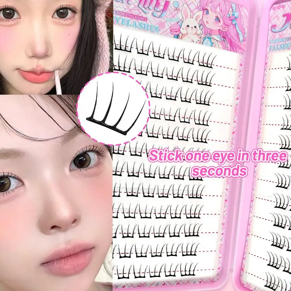 Pestañas postizas autoadhesivas estilo K-pop 2.0, sin pegamento, fáciles de poner en segundos, modernas para maquillaje diario o de fiesta 4