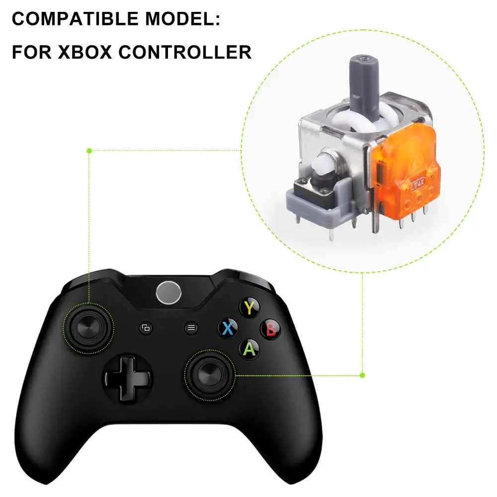Anti-Drift TMR Electromagnetic Joystick Low Power Consumption Carbon Film Rocker Replacement 3D Analog High Precision ThumbStick