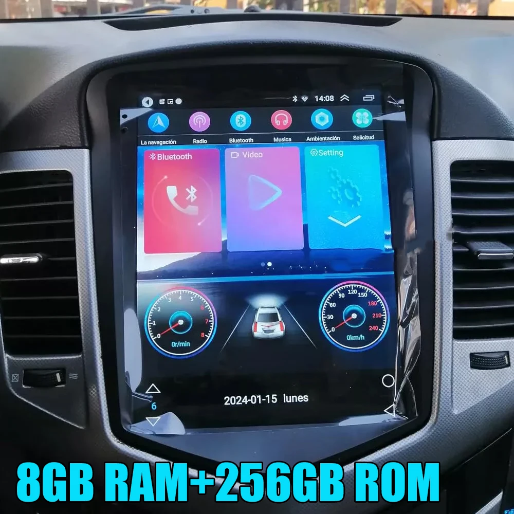 

2 Din Android 14.0 Автомобильный радиоприемник для Chevrolet Cruze 2009-2013 2014 Стерео Carplay Автомобильный мультимедийный видеоплеер DVD GPS-навигация