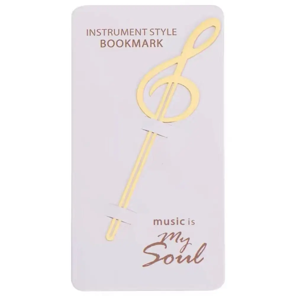 Instrument Style Bookmarks - Gold Plated Music Notebook Mark School Accessories