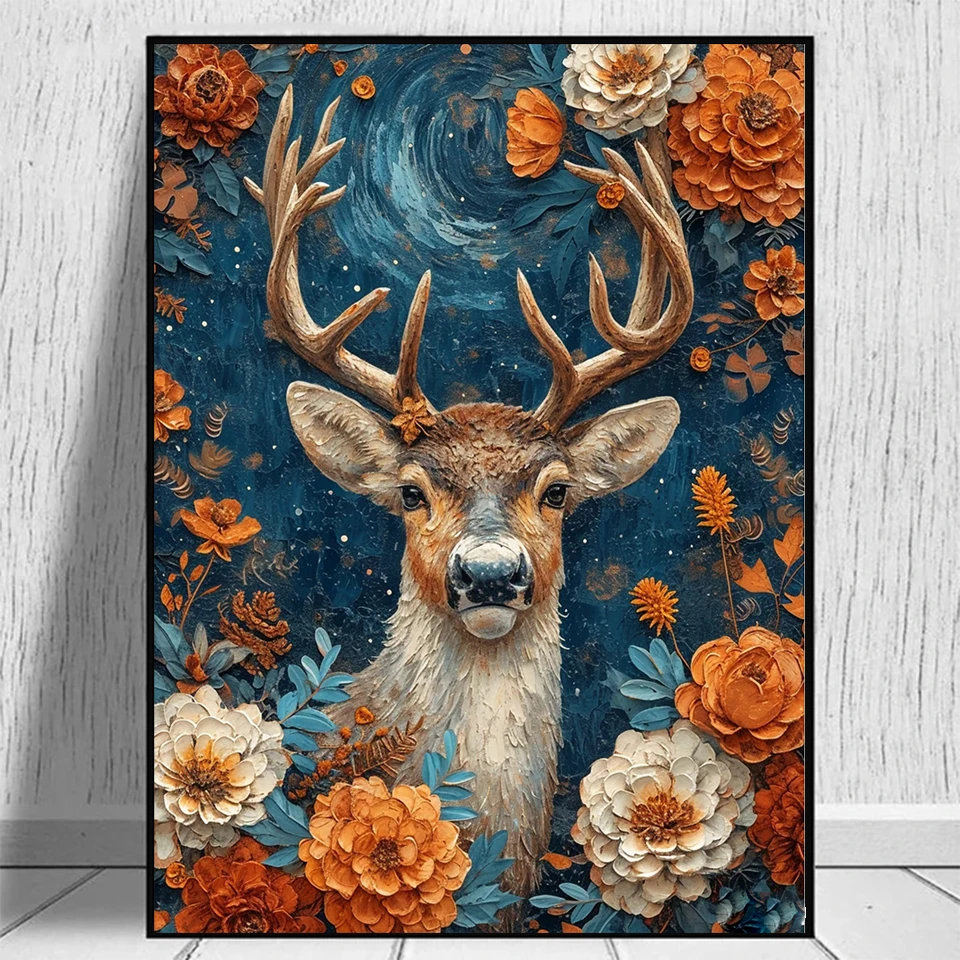 Diamond Painting Deer Flowers Rose Antlers Landscape Mosaic Embroidery 5D DIY 2024 New Arrivals Sets Crafts Gifts Home Decor