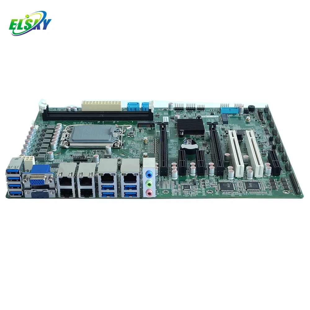 ELSKY Motherboard for Computer GK1200 with CPU 12/13/14th Gen Core I3 I5 I7 I9 LGA1700 16*USB 12*COM 6*LAN PCI-E X16 PCI-E X4 view 2