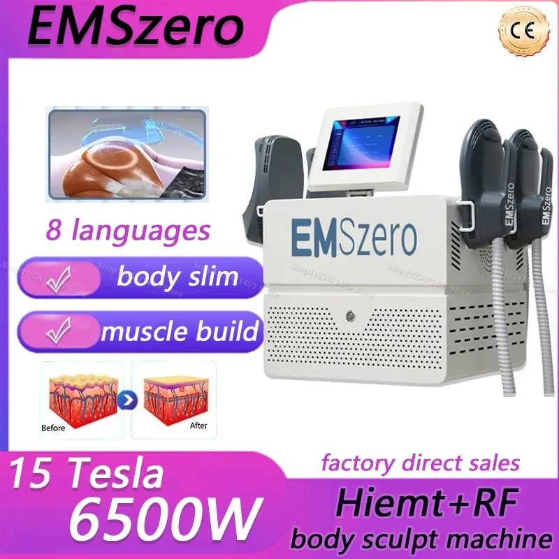 2025 RF Emszero neo Body Sculpt Machine Fat Burning 6500W High Power 200HZ Hi-emt Body Slimming EMS Muscle Stimulate Machine