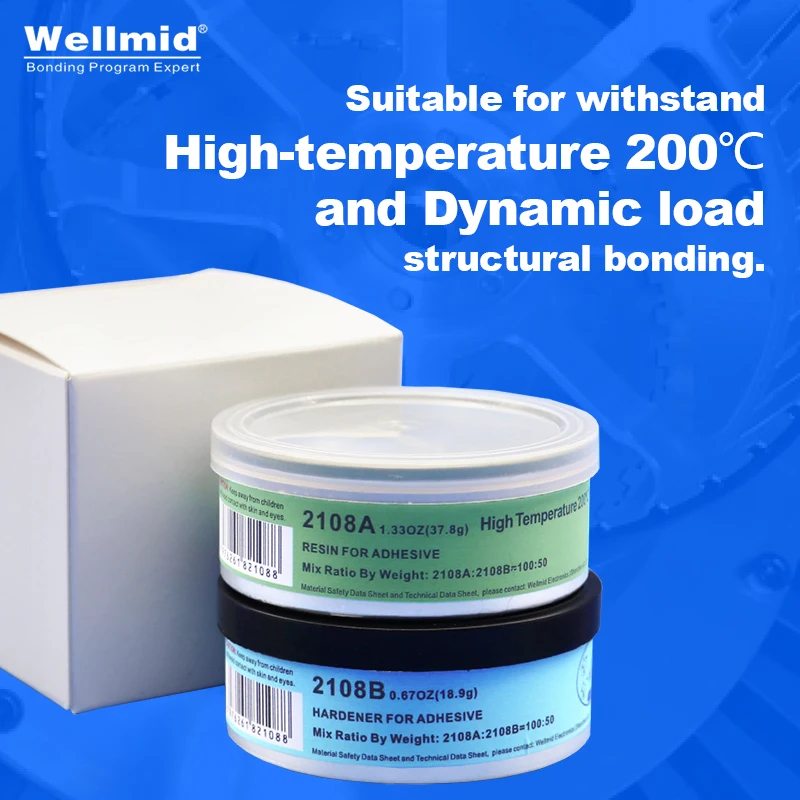 2108 Grey Resistant to High Temperatures of 200°C/382℉ Epoxy Adhesive Water Resistance Chemical Resistance Vibration Resistance
