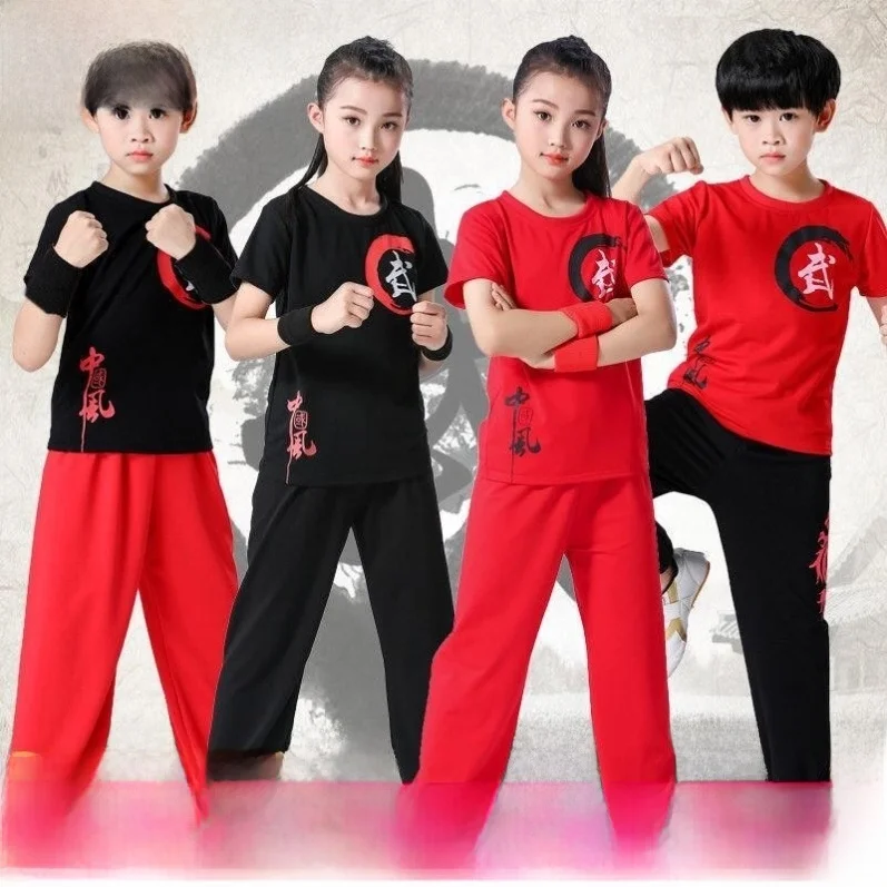 

Children's Martial Arts Training Clothes Kung Fu Uniform Boys Girls Combat Training Outfit Toddler Tai Chi Performance Costume