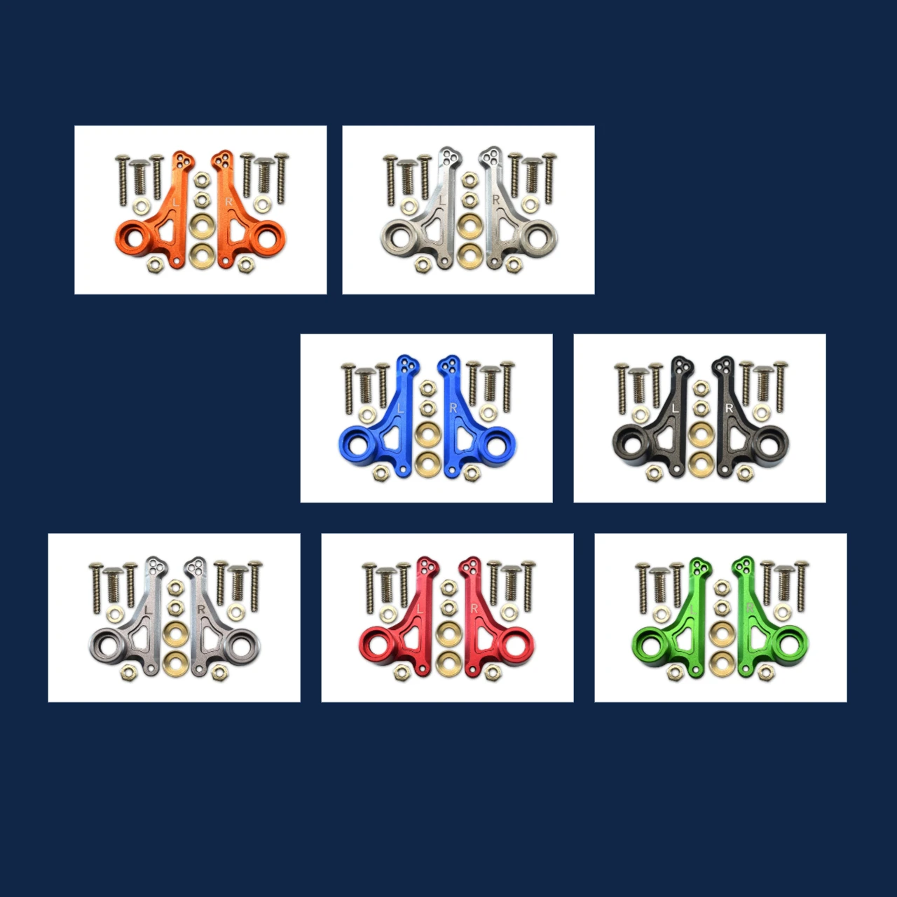 

Комплект алюминиевых передних коромысел GPM для TRAXXAS 1/10 E-Revo Vxl 5358 P-2