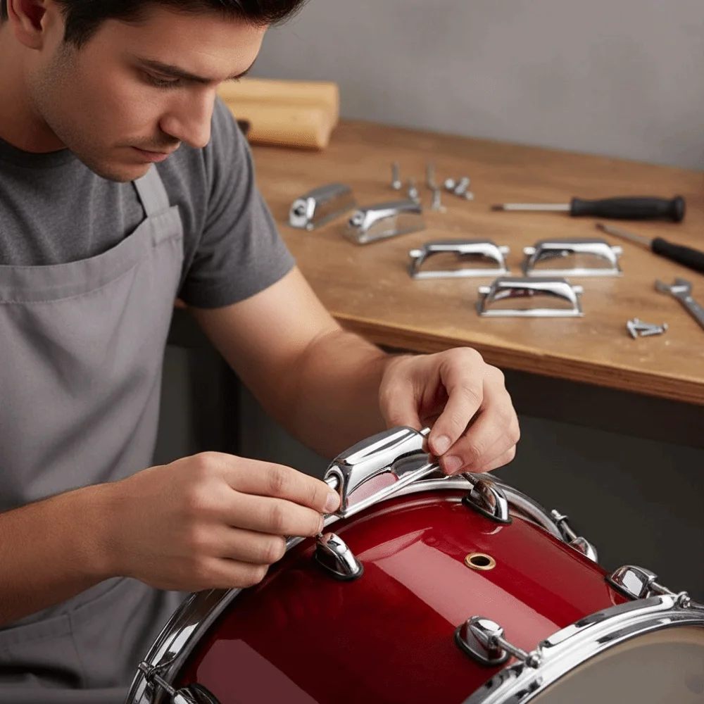 

6pcs ​Rectangular Shape ​Snare Drum Lug​ ​Double-end ​Silver ​Drum Claw Hook​ ​Ear Drum Set Parts​ ​Drum Replacement Parts​